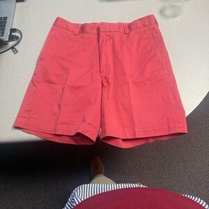 Southern Tide Coral Flat Front Shorts in Watermelon color